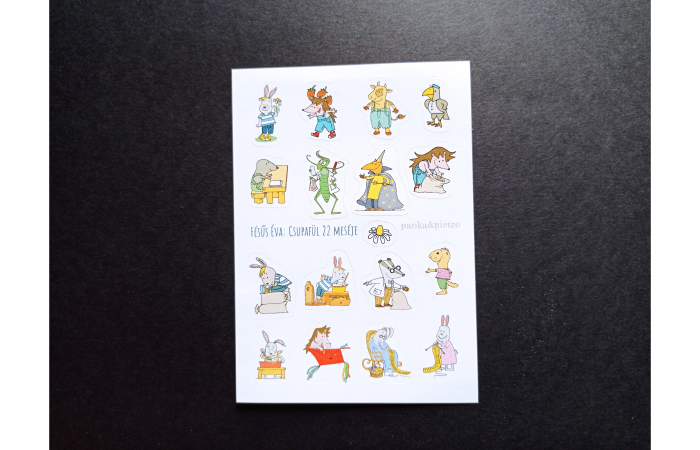 panka&pietro matrica Fésűs Éva: Csupafül 22 meséje című mesekönyvéhez