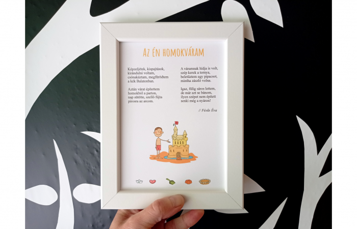 Fésűs Éva: Az én homokváram - vers keretben, fehér